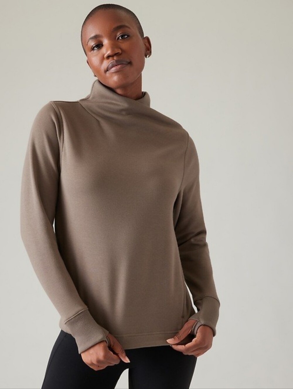 NWT Athleta Cozy Karma Twist Neck Sweatshirt XS